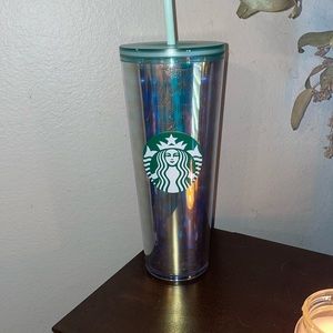Blue Mermaid Design Starbucks Cold Cup 24oz
